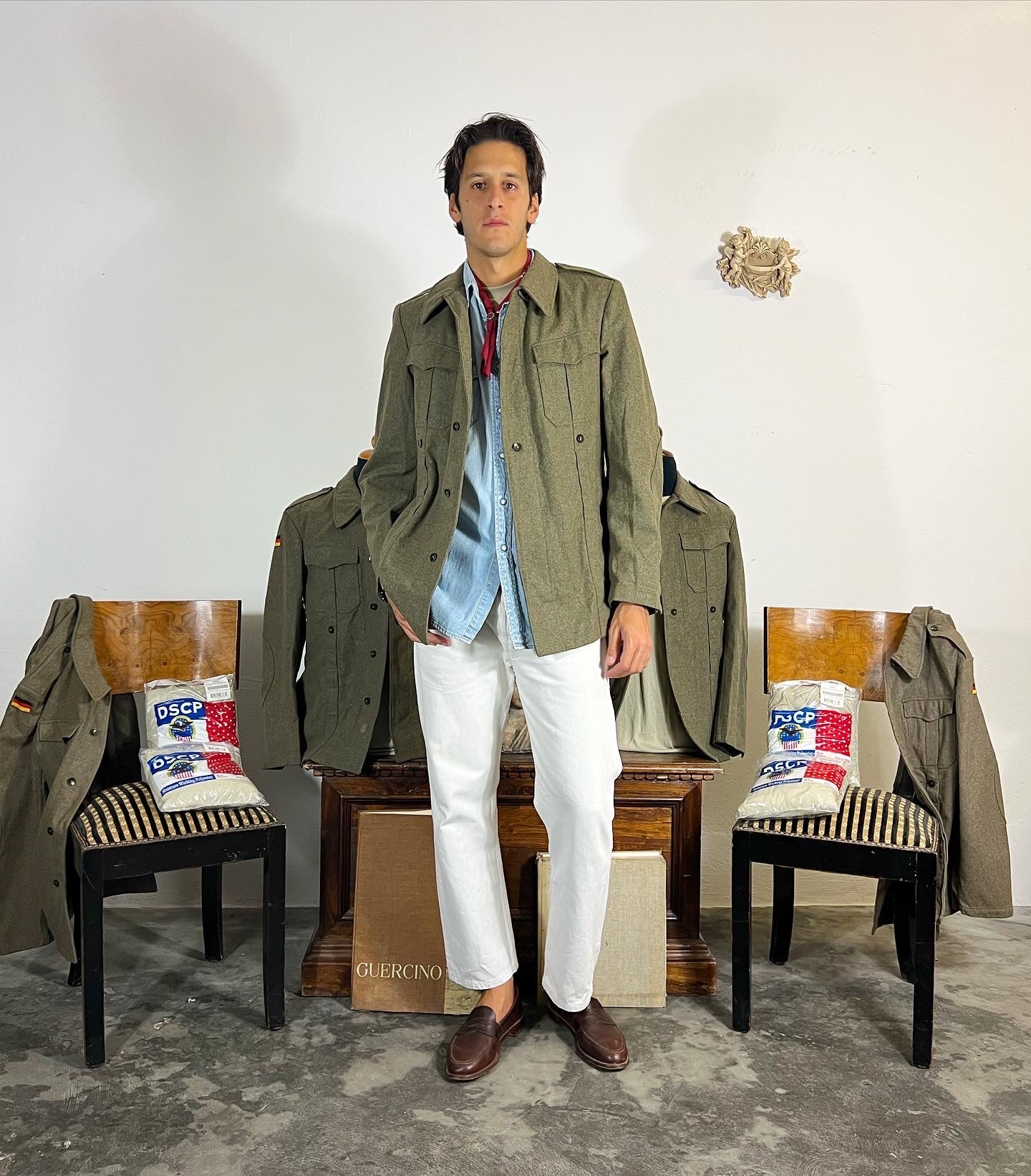 veste en laine de l’armée allemande vintage
