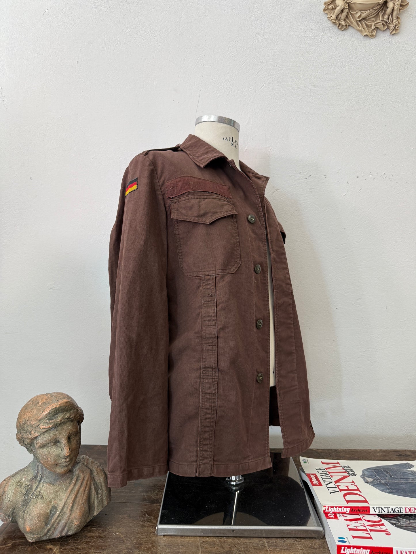 Vintage Moleskin German Army Jacket “S/M”