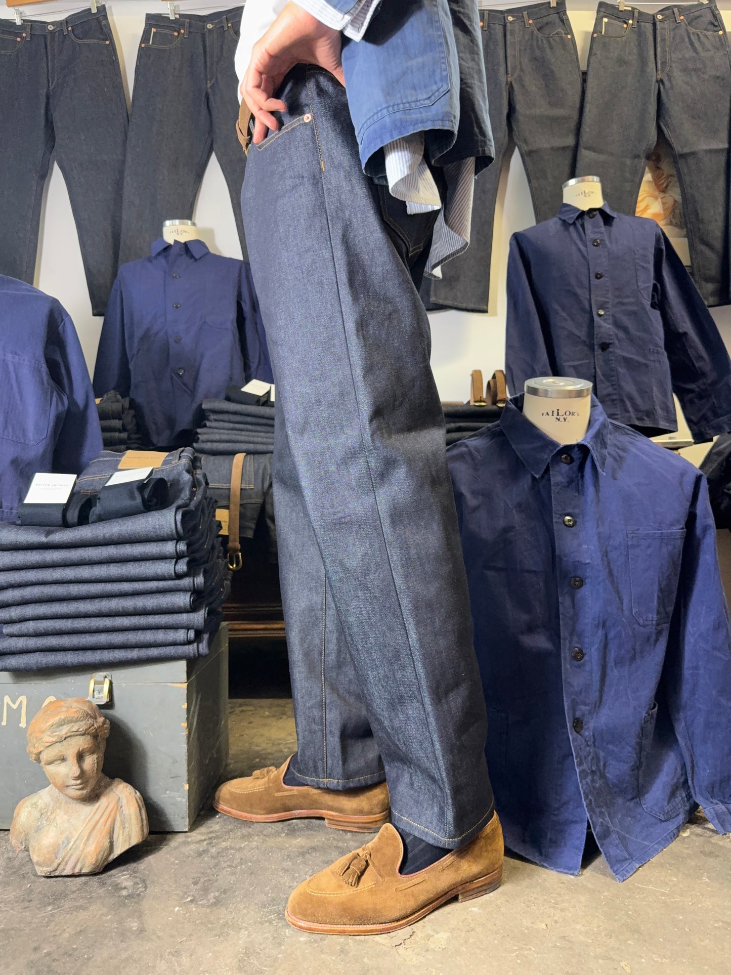 Selvedge Deep Indigo Raw Denim Pants Made in Italy - Mister Archive®