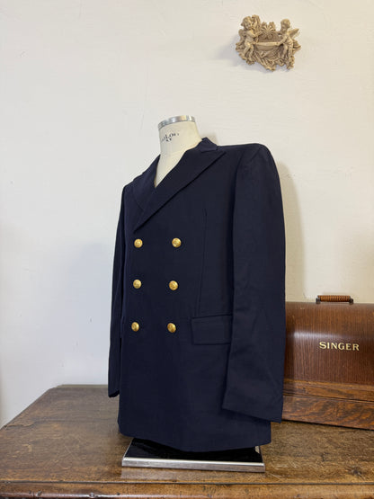 Vintage 00’s Italian Navy Double Breasted Jacket “L”