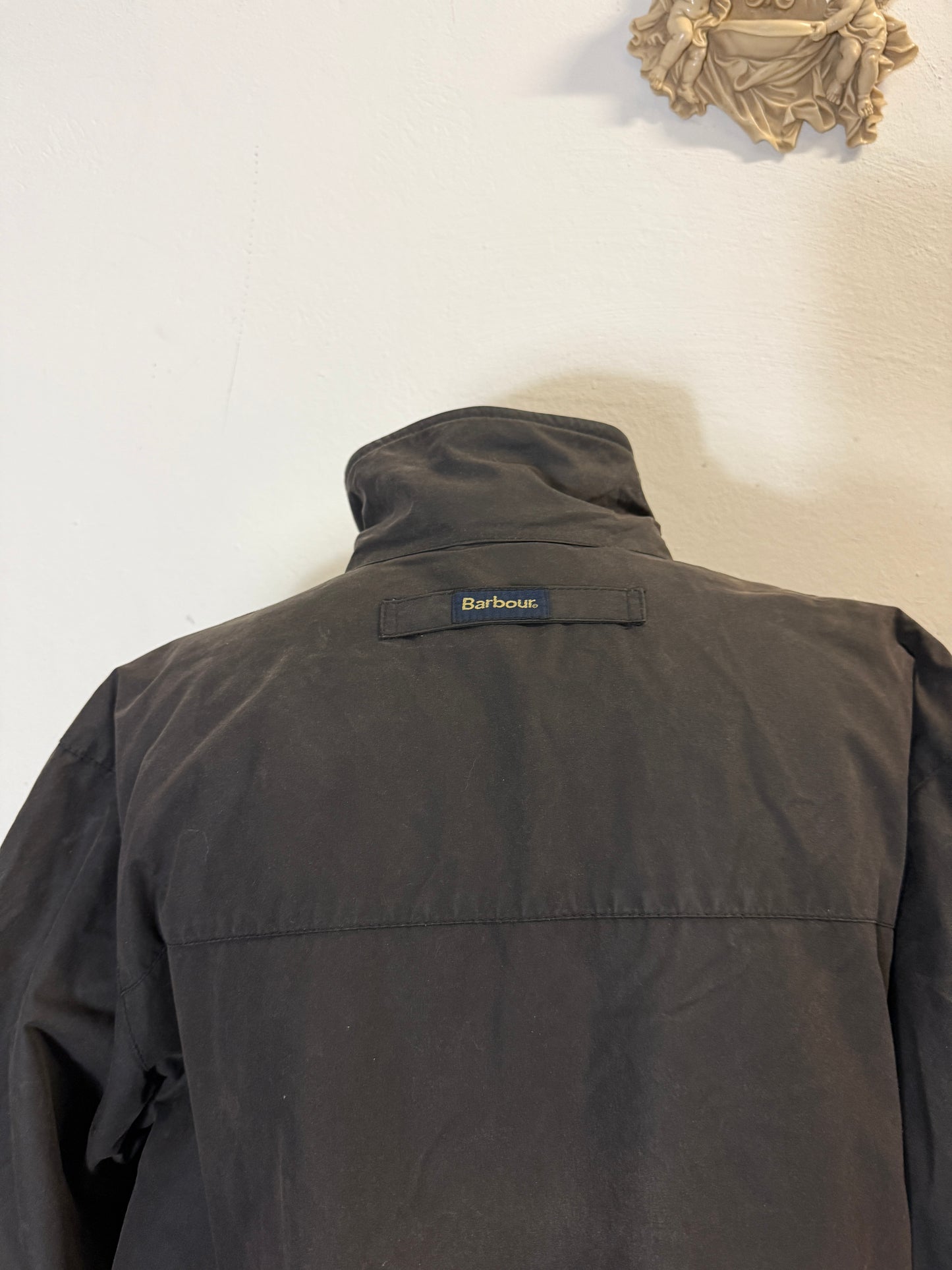 Vintage Black Wax Jacket Barbour Made in England “XL”