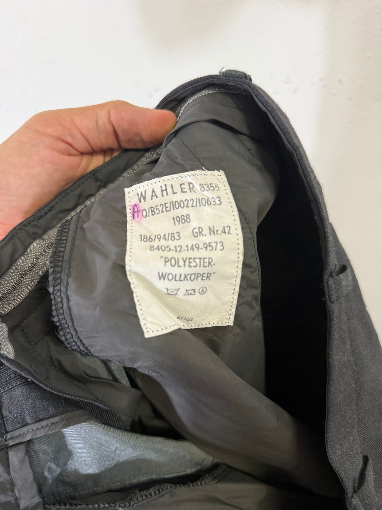 Vintage Grey German Army Wool Pants “W35”