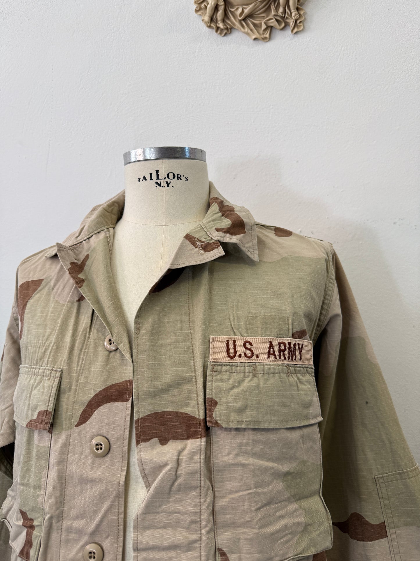 Vintage BDU Camo Jacket Ripstop US Army – L