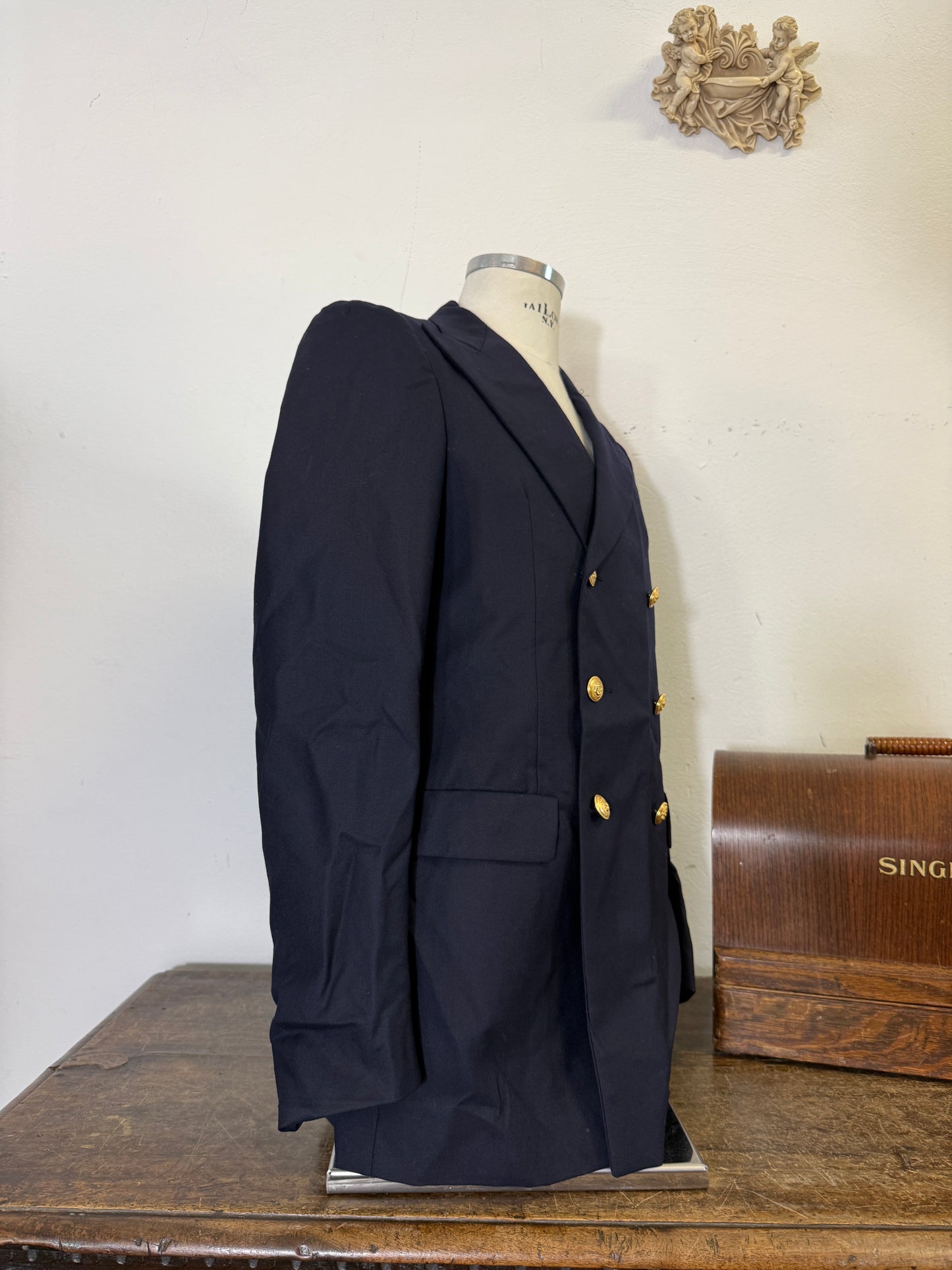 Vintage 00’s Italian Navy Double Breasted Jacket “M”