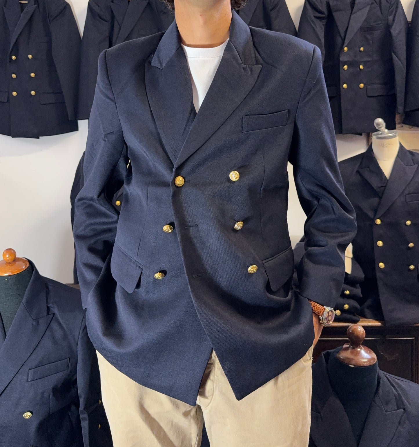 Double Breasted Navy Jacket