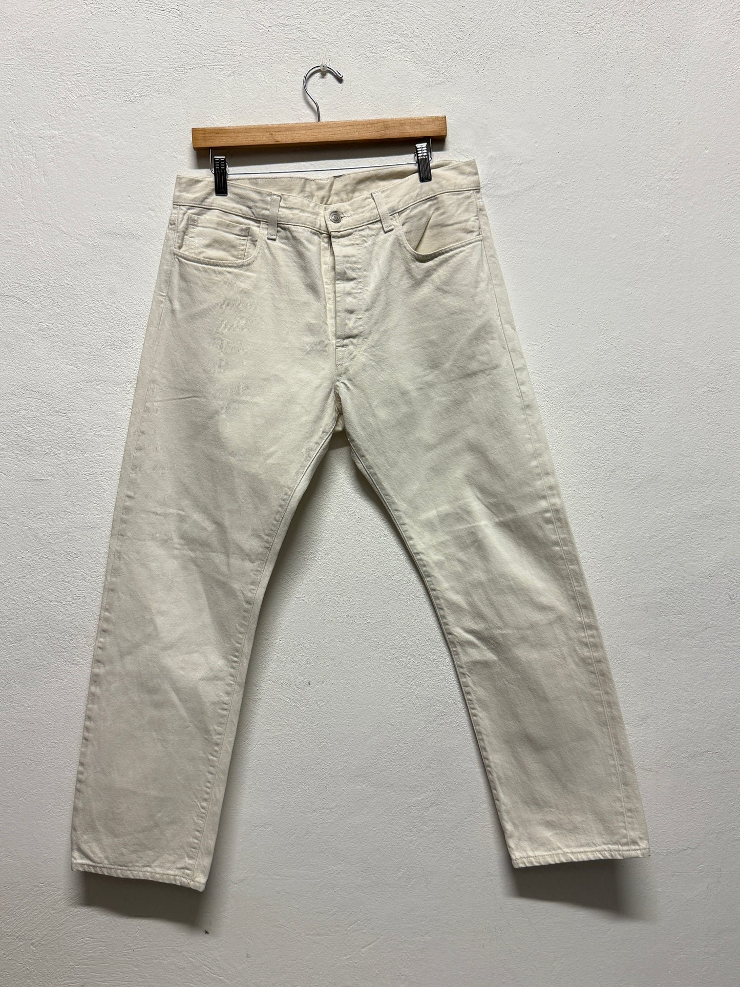 Selvedge Trousers in Japanese Ecru Fabric “W34”