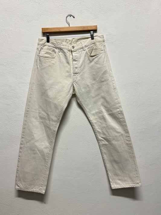 Selvedge Trousers in Japanese Ecru Fabric “W34”
