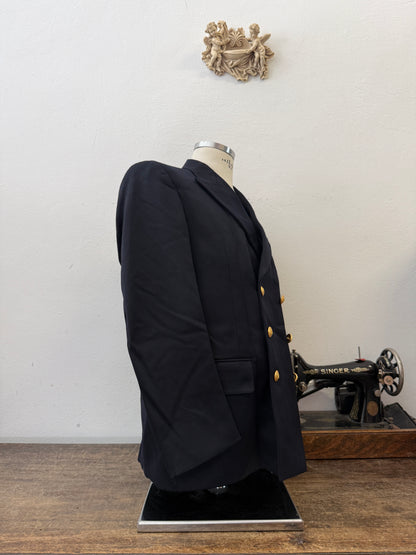 Vintage Italian Navy Double Breasted Jacket “M”