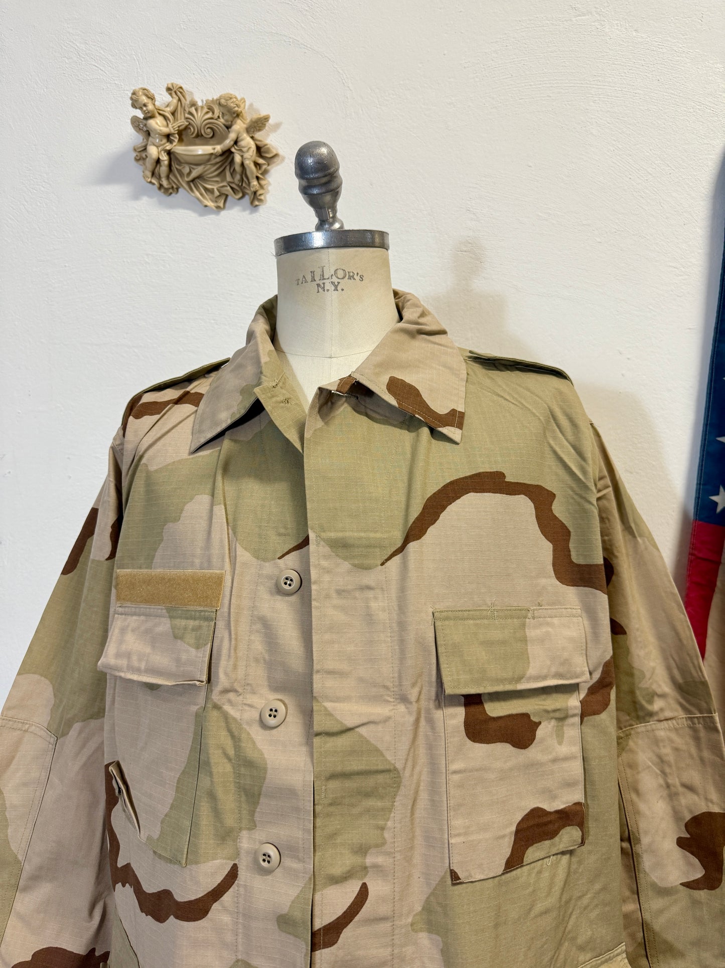 Deadstock BDU Camo Jacket Rip Stop US Army –  “XXL”