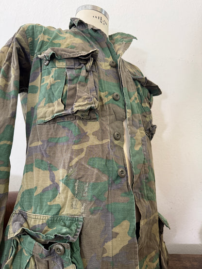 Vintage 1970-80s ERDL Camouflage Pattern Hot Weather Jacket Ripstop “S/M”