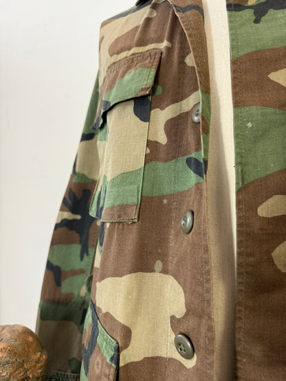 Vintage Woodland Camo Jacket Us Army “M”
