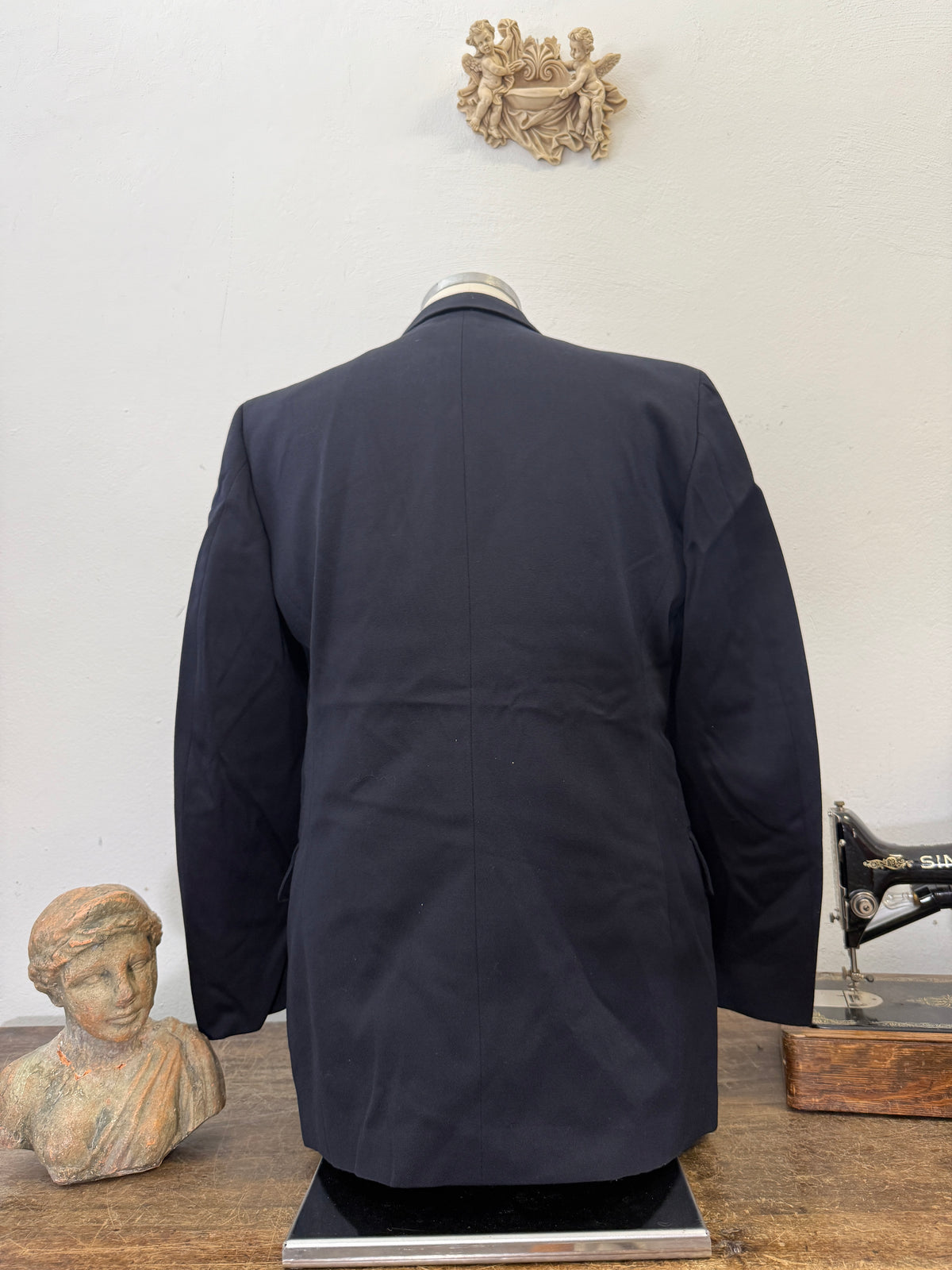Vintage Italian Navy Double Breasted Jacket “L”