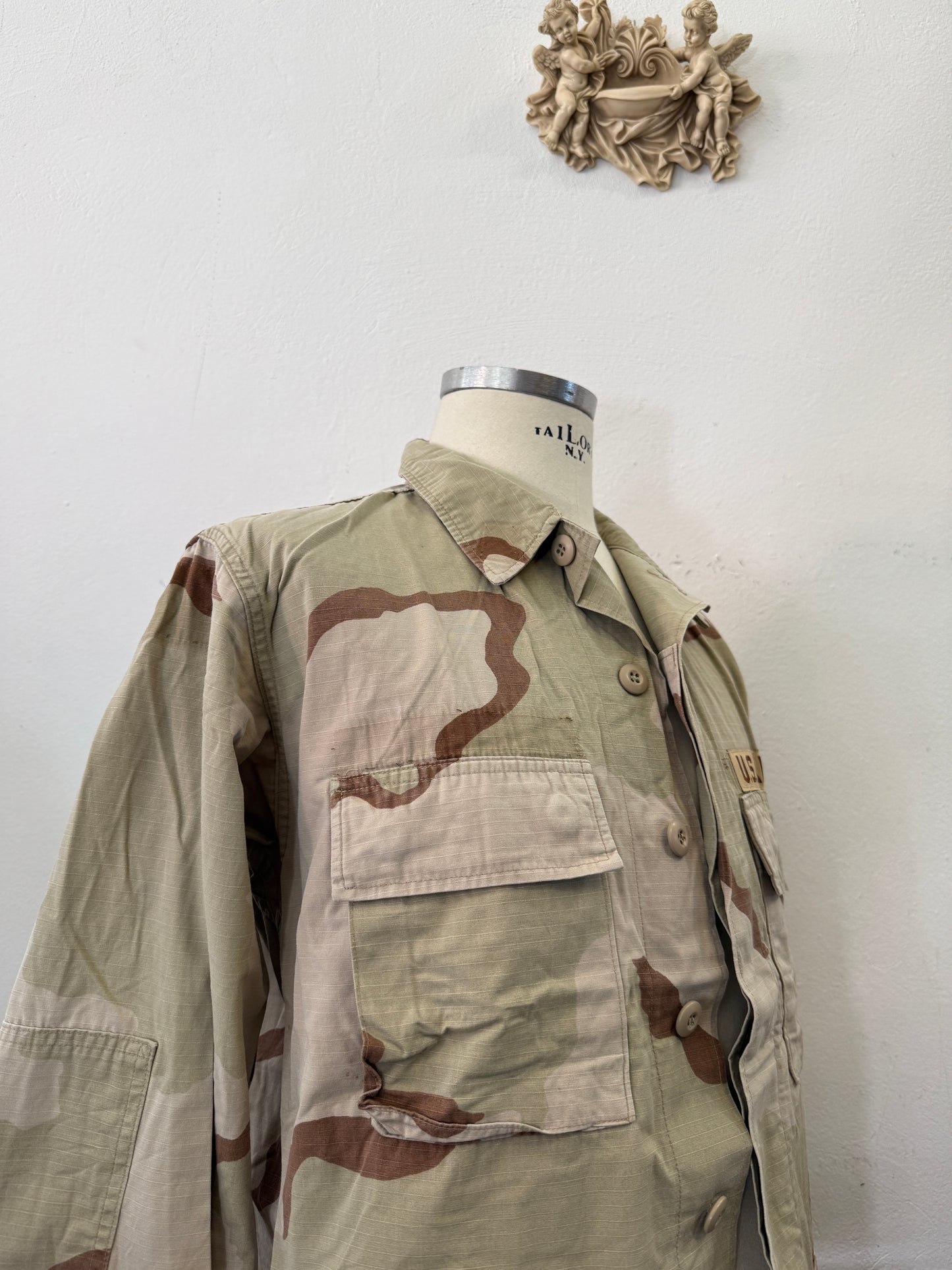 Vintage BDU Camo Jacket Ripstop US Army – L