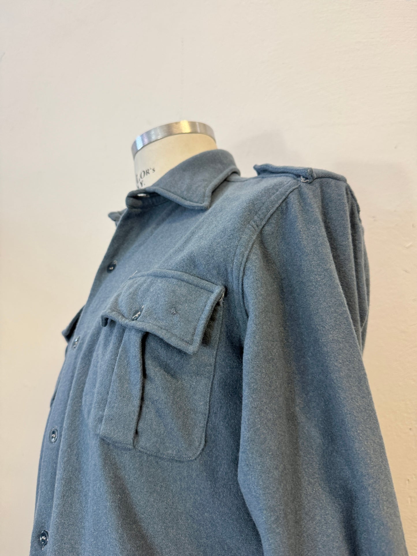 Vintage 60’s Italian Air Force Flannel Shirt “S”