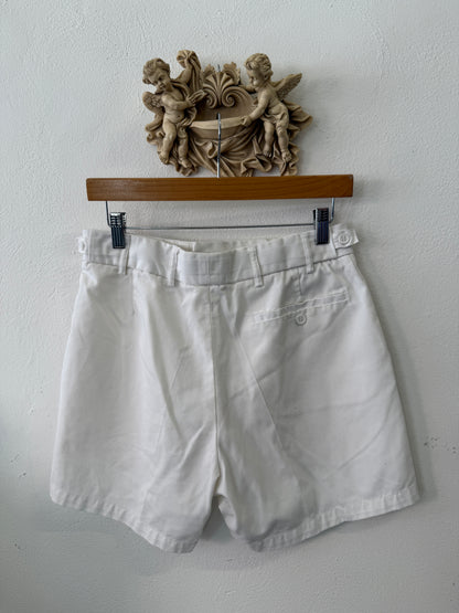 White British Royal Navy PTI Unisex Shorts with Sailor Buttons