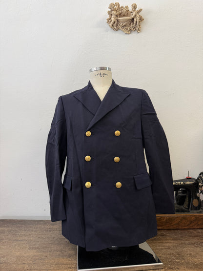 Vintage Italian Navy Double Breasted Jacket “S”