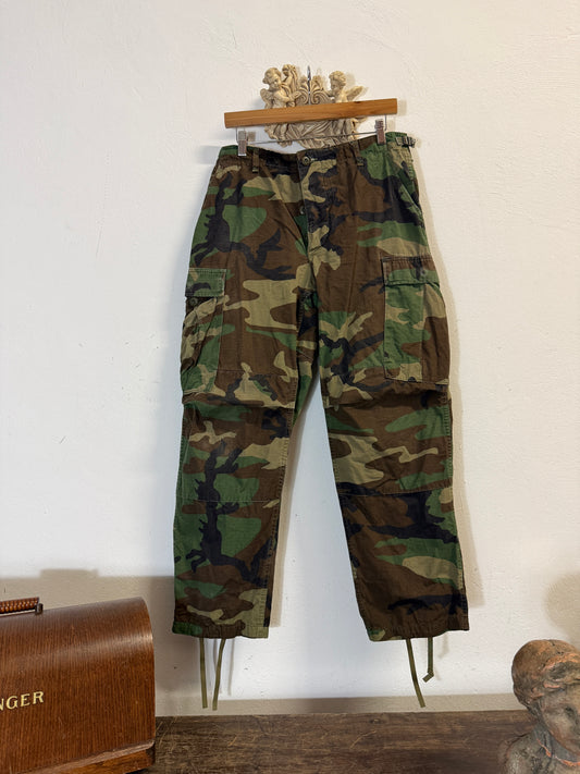 Vintage Woodland Camo Cargo Pants Us Army Rip Stop “W33”