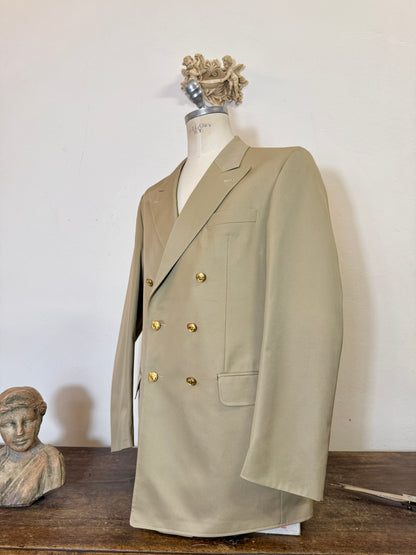 Vintage German Navy Double Breasted Jacket “XL”