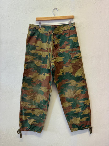 Vintage 1950s Belgian Army Camo Paratrooper Pants “W35”