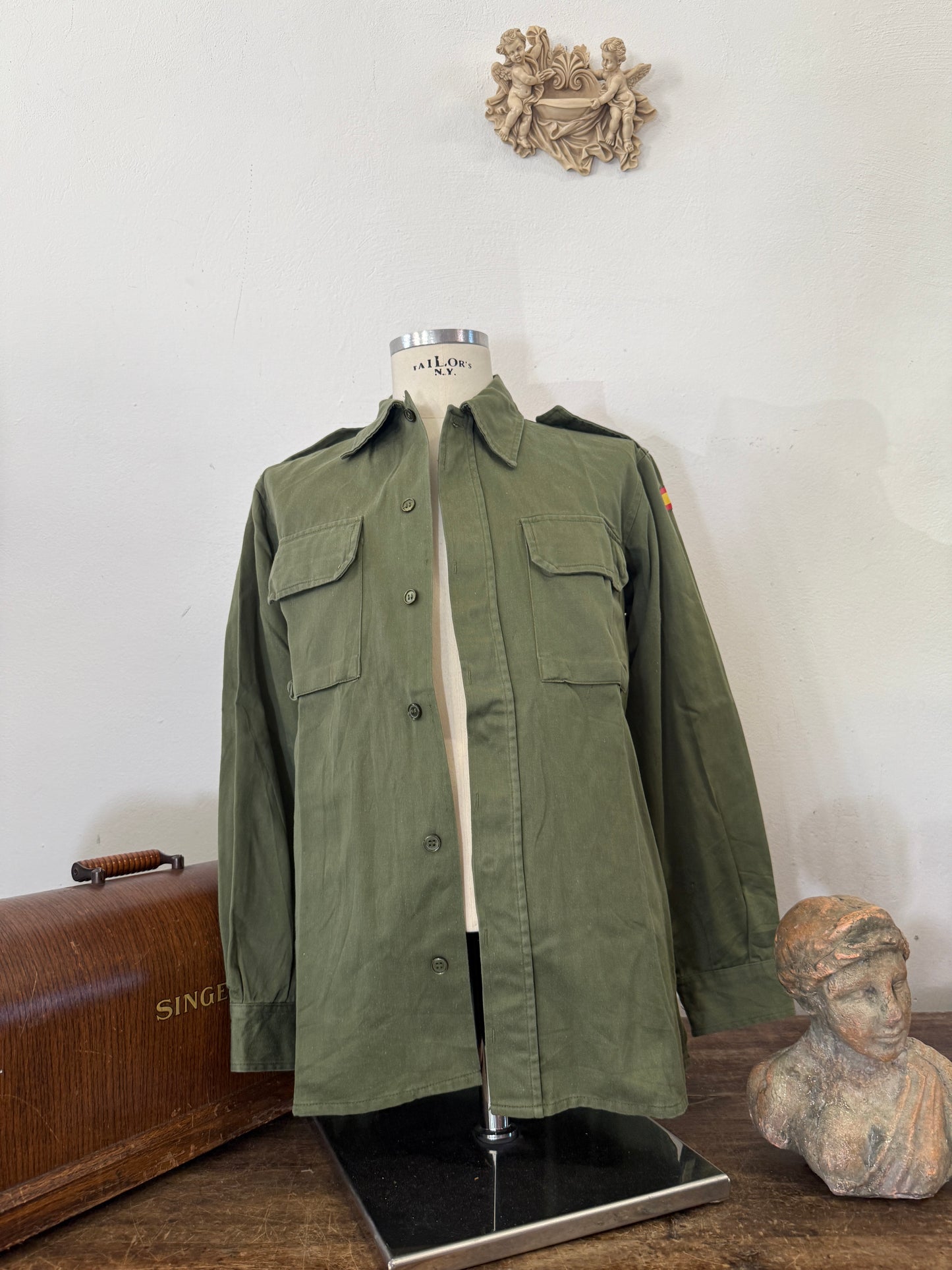 Vintage Spanish Army Shirt “M/L”