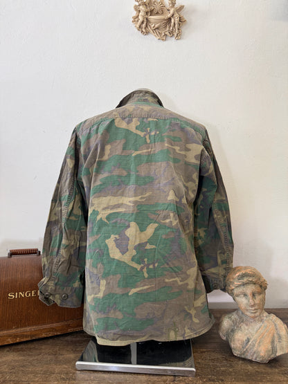 Vintage 1970-80s ERDL Camouflage Pattern Hot Weather Jacket Ripstop “S/M”