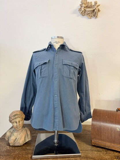 Vintage 60’s Italian Air Force Flannel Shirt “S”
