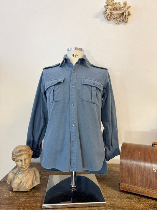 Vintage 60’s Italian Air Force Flannel Shirt “S”