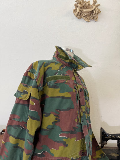 Vintage Belgian Army Camo Jacket “XXL”