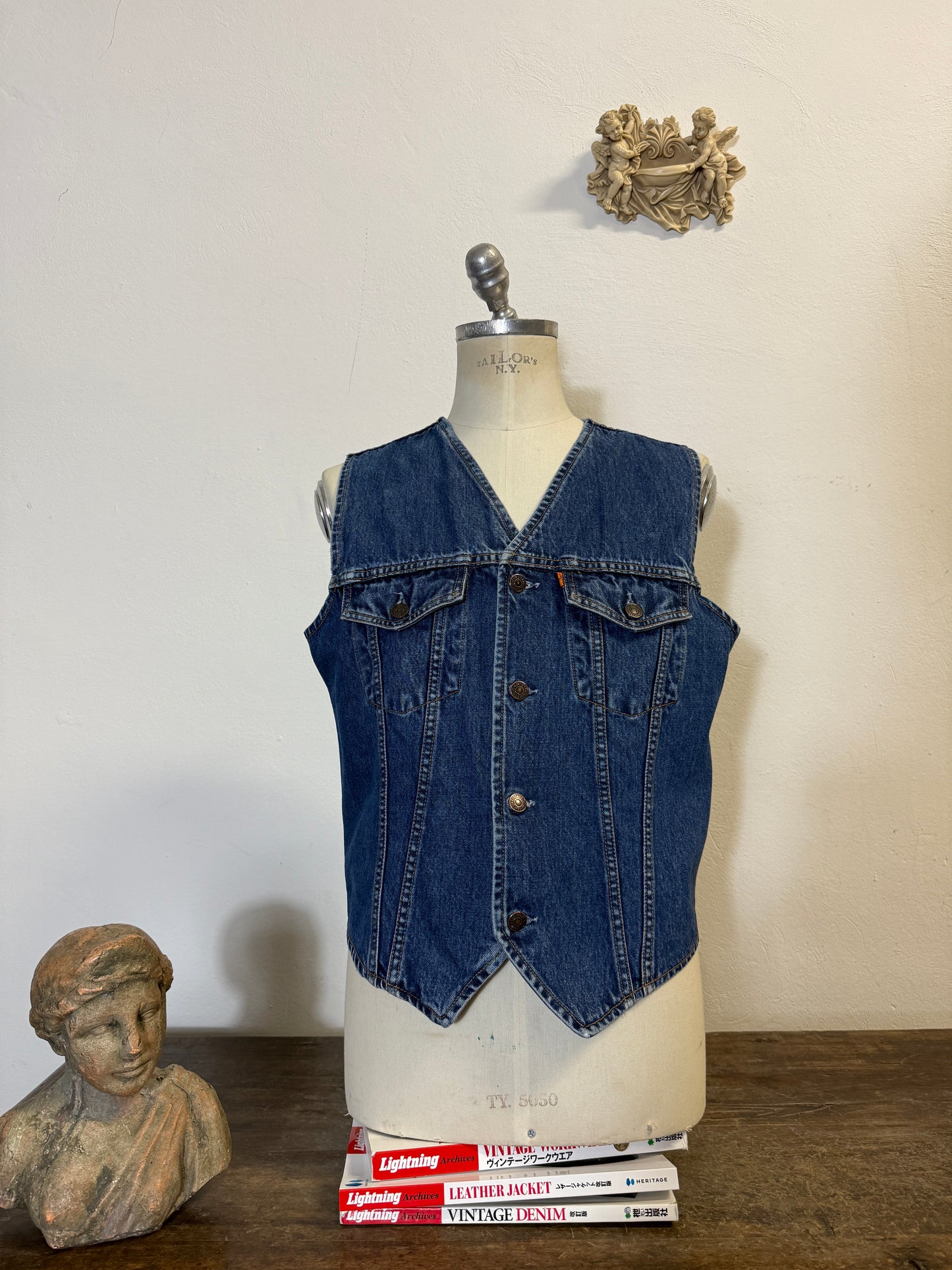 Rework Levi’s Vest Orange Tab “M”