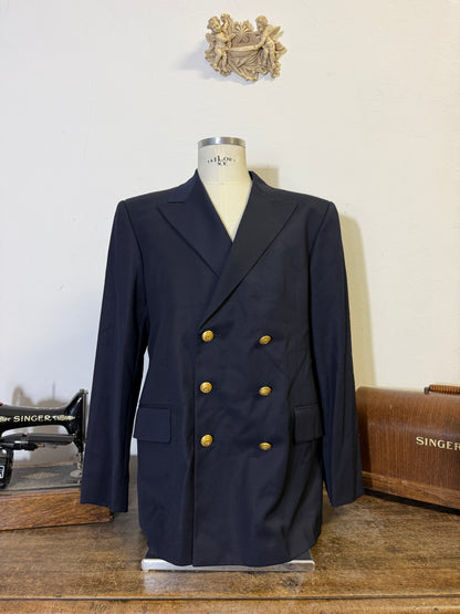 Vintage 00’s Italian Navy Double Breasted Jacket “XL”
