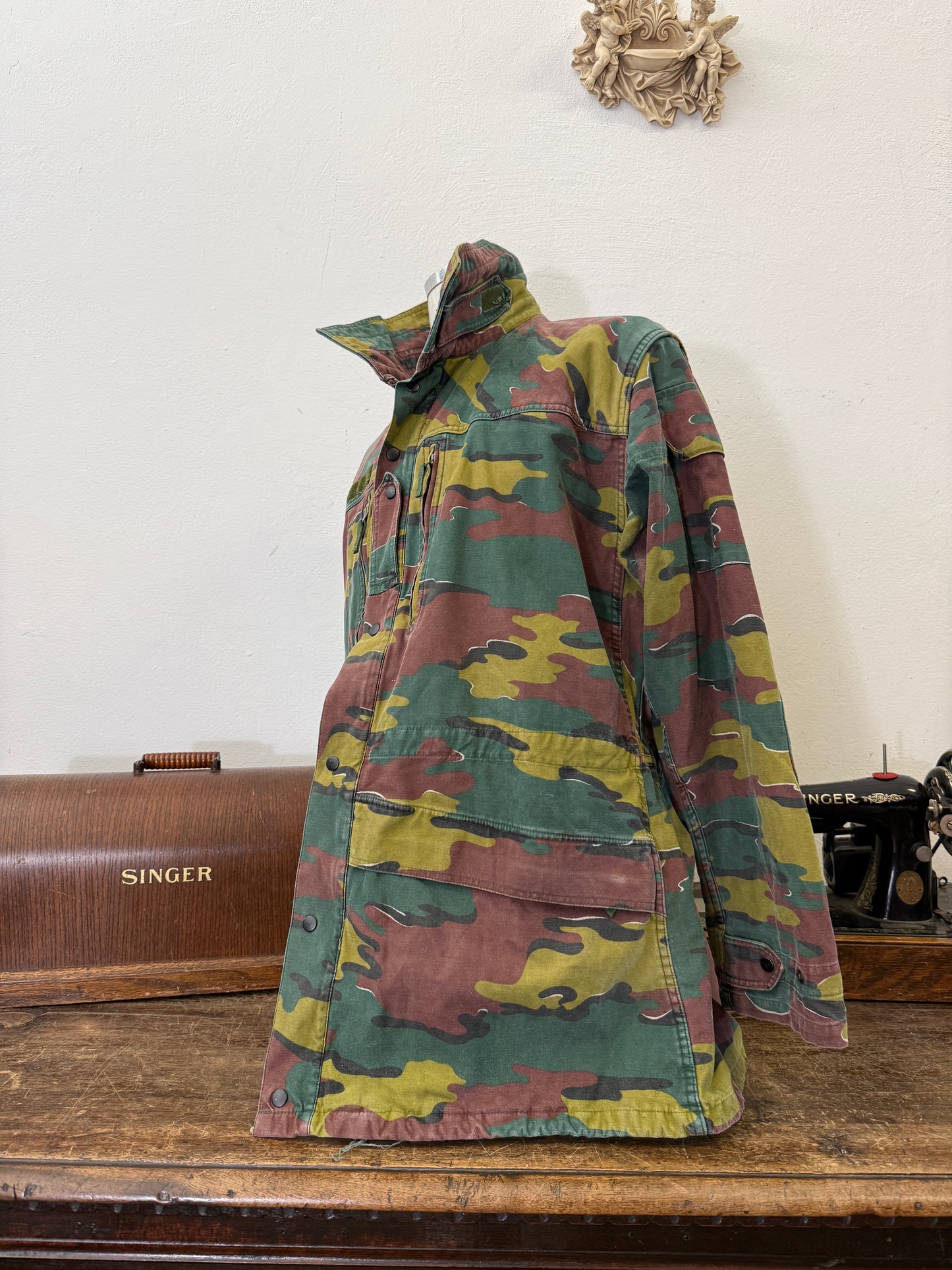 Vintage Belgian Army Camo Jacket “XL”