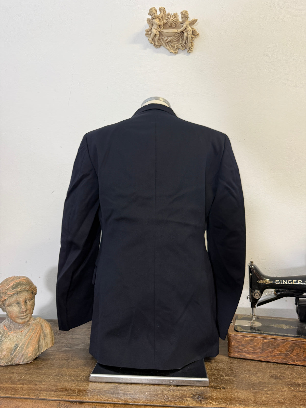 Vintage Italian Navy Double Breasted Jacket “L”