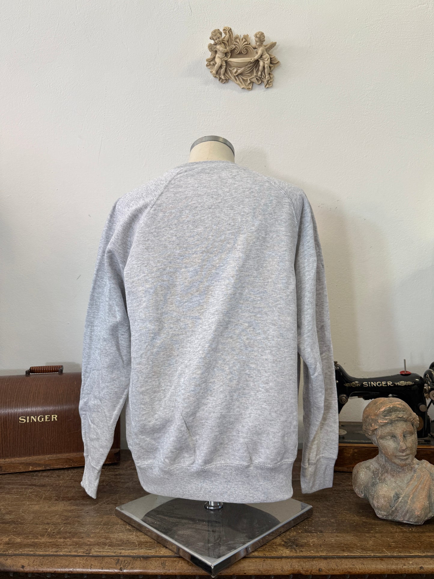 Army Air Base Salt Lake City Utah Raglan Grey Sweatshirt - Mister Archive®