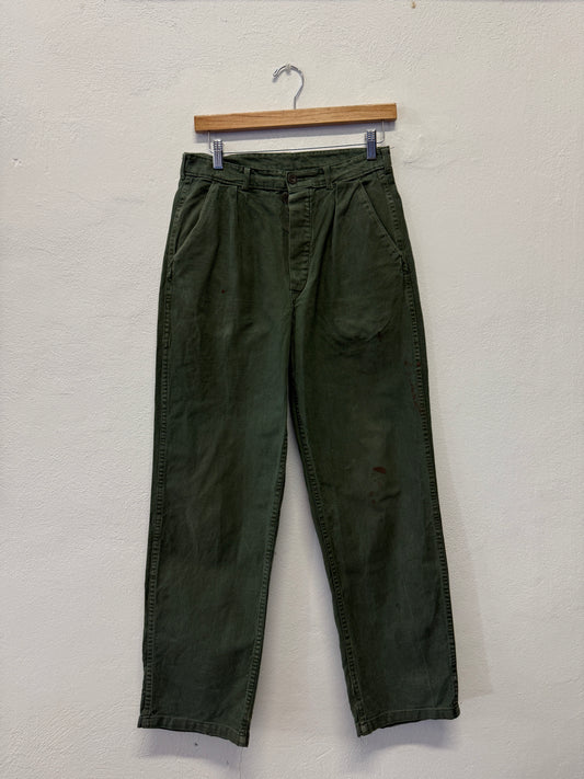Vintage Swedish Army Fatigue Pants “W28”