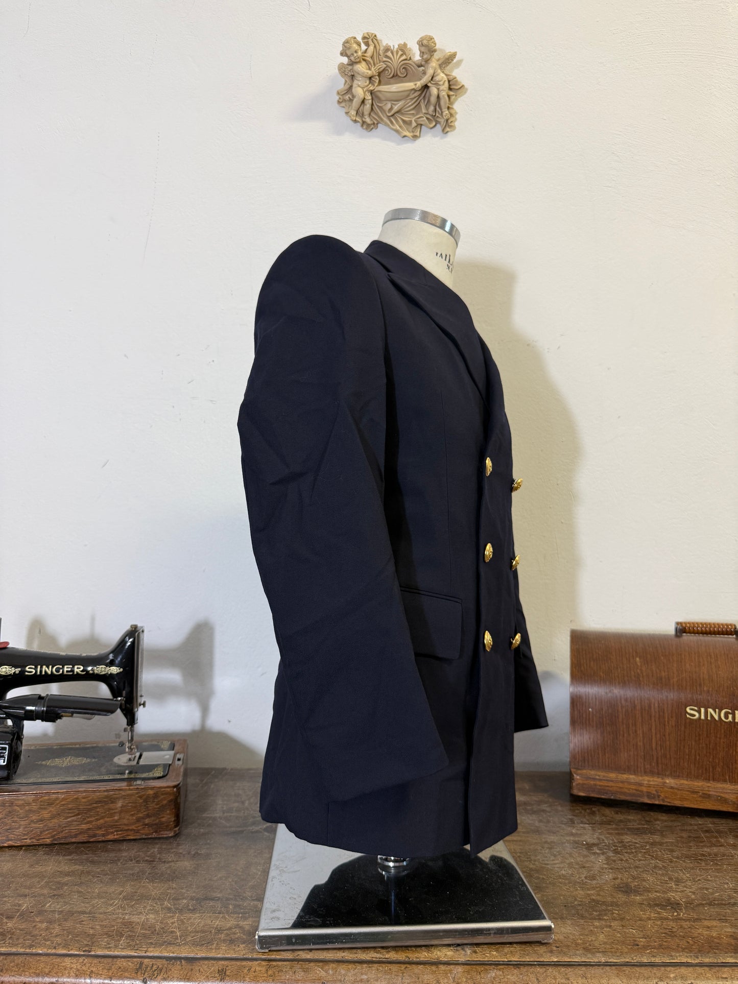 Vintage 80’s Italian Navy Double Breasted Jacket “S”