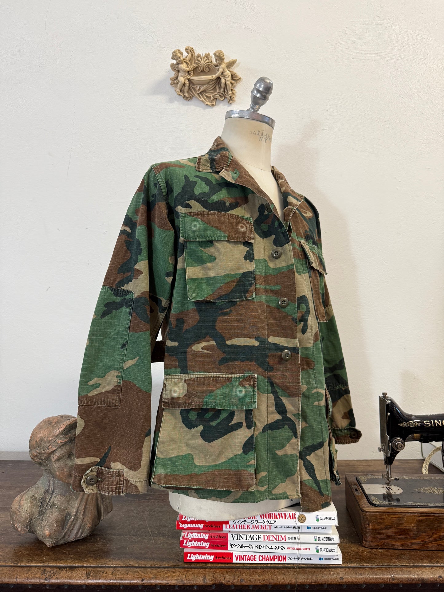 Vintage Woodland Jacket Rip Stop Us Army “M”