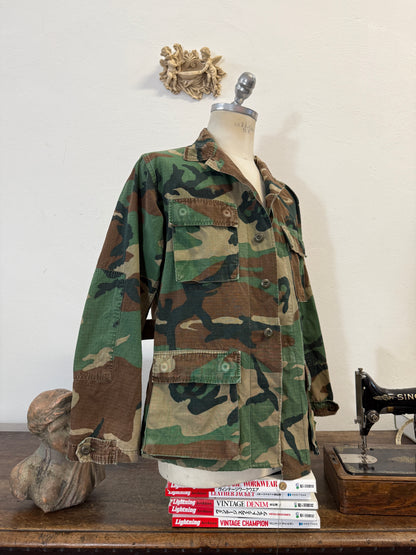 Vintage Woodland Jacket Rip Stop Us Army “M”