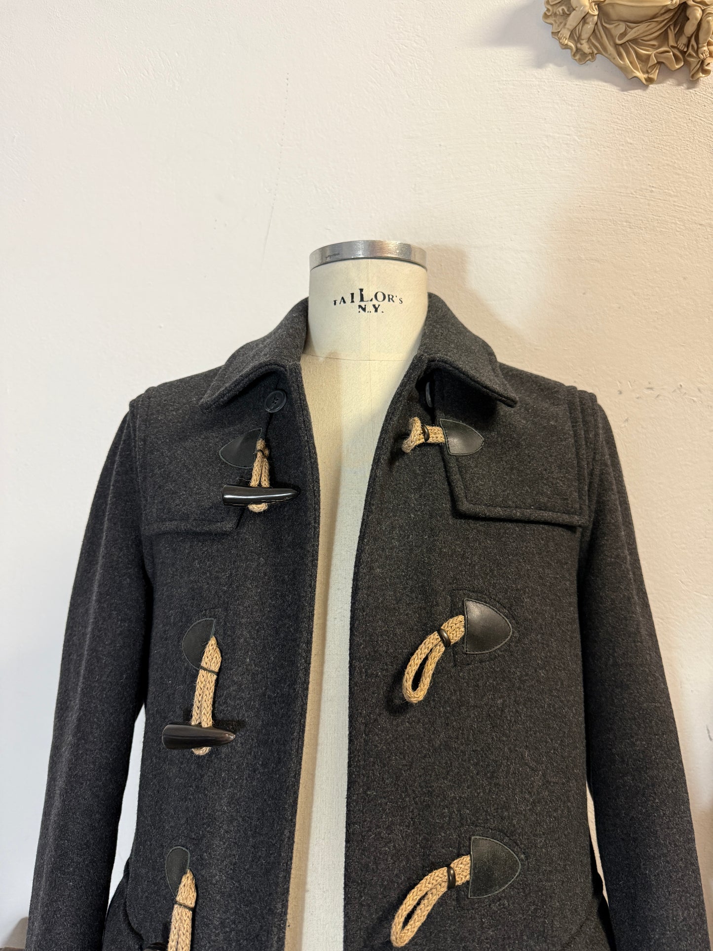 Grey Wool Coat - Made in Italy  “M”