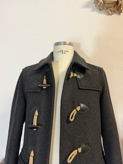Grey Wool Coat - Made in Italy  “M”