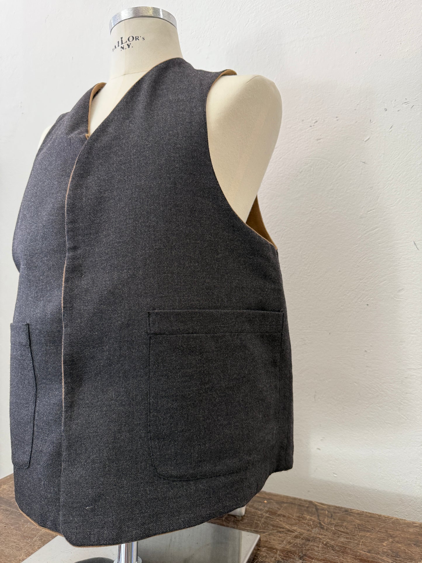 Vintage Reversible Guido Pellegrini Vest “XL”