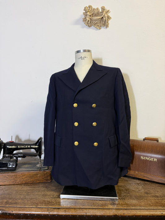 Vintage 00’s Italian Navy Double Breasted Jacket “L”