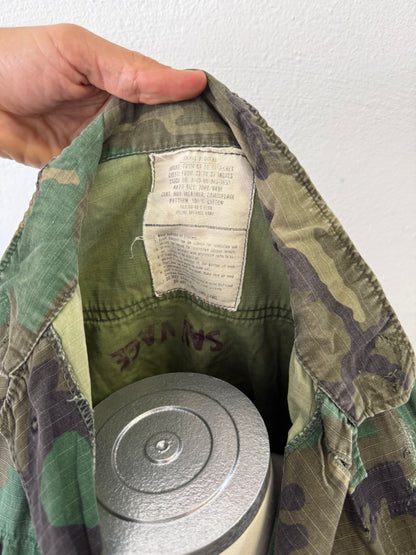 Vintage 1970-80s ERDL Camouflage Pattern Hot Weather Jacket Ripstop “S/M”