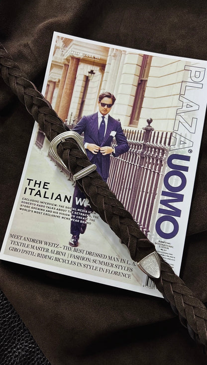 Braided Suede Leather Belt