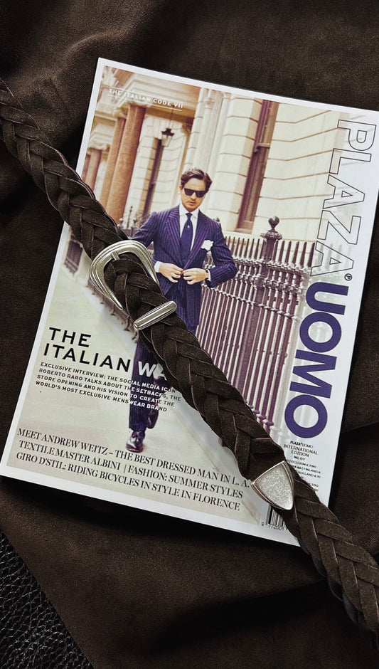 Braided Suede Leather Belt