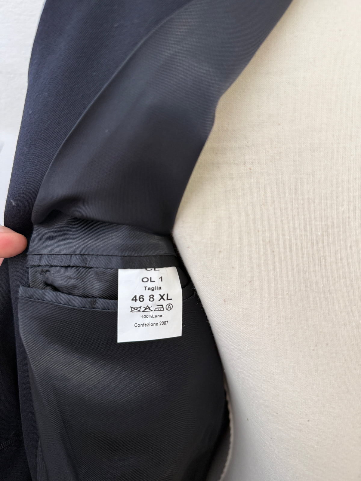 Vintage Italian Navy Double Breasted Jacket “S”