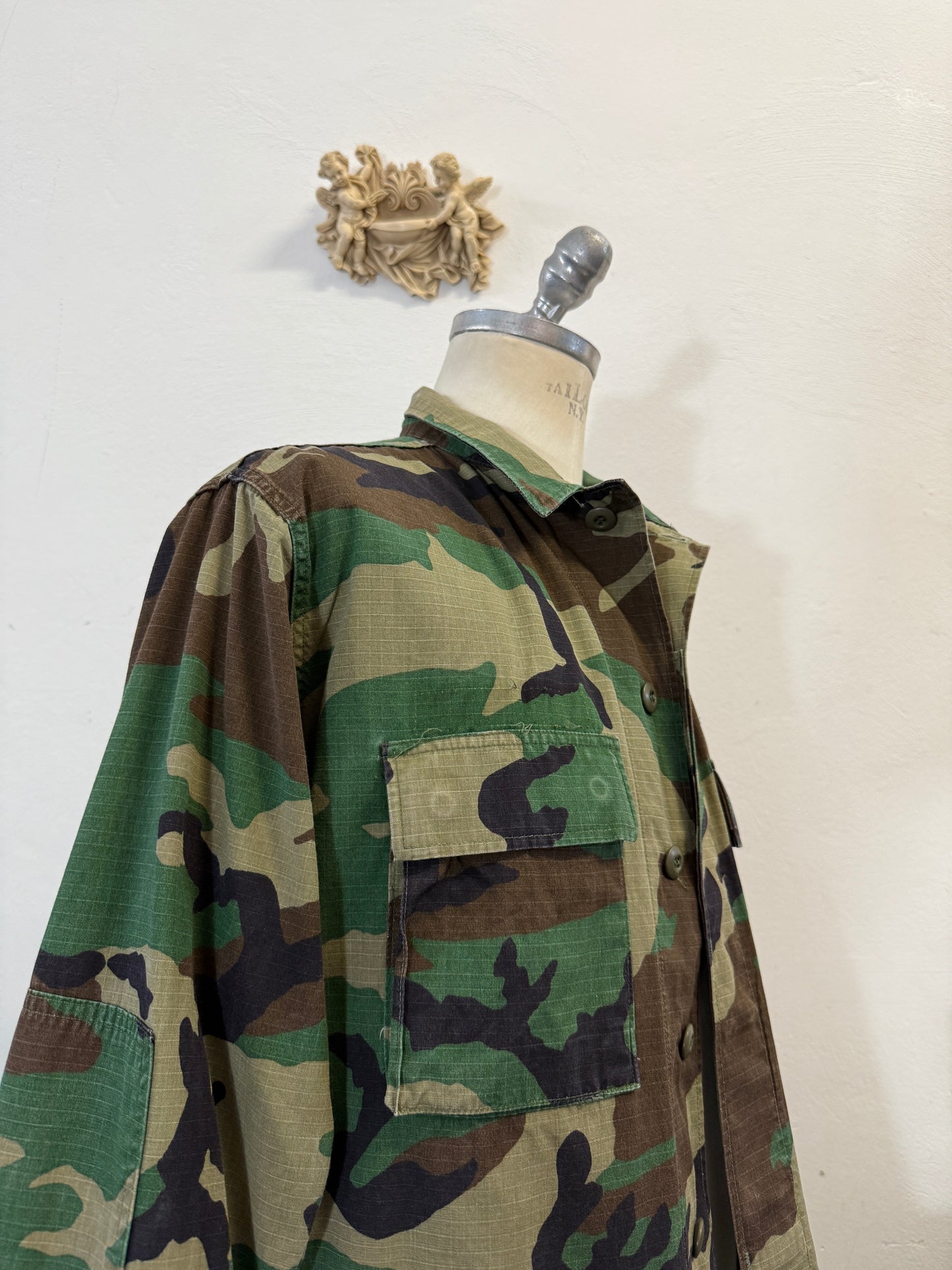 Vintage Woodland Jacket Rip Stop Us Army “L”