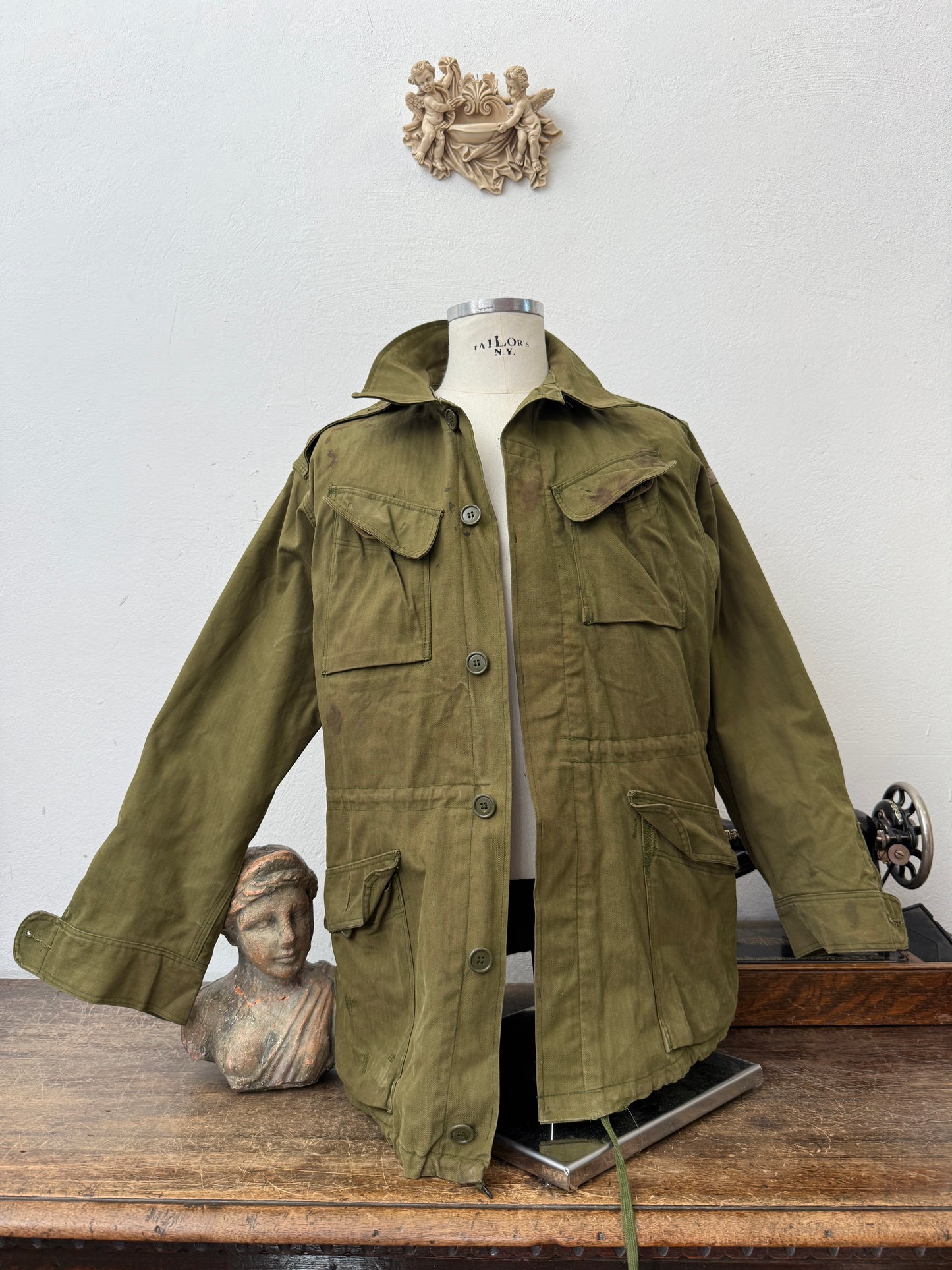 Vintage Danish Army Jacket HBT “M/L”
