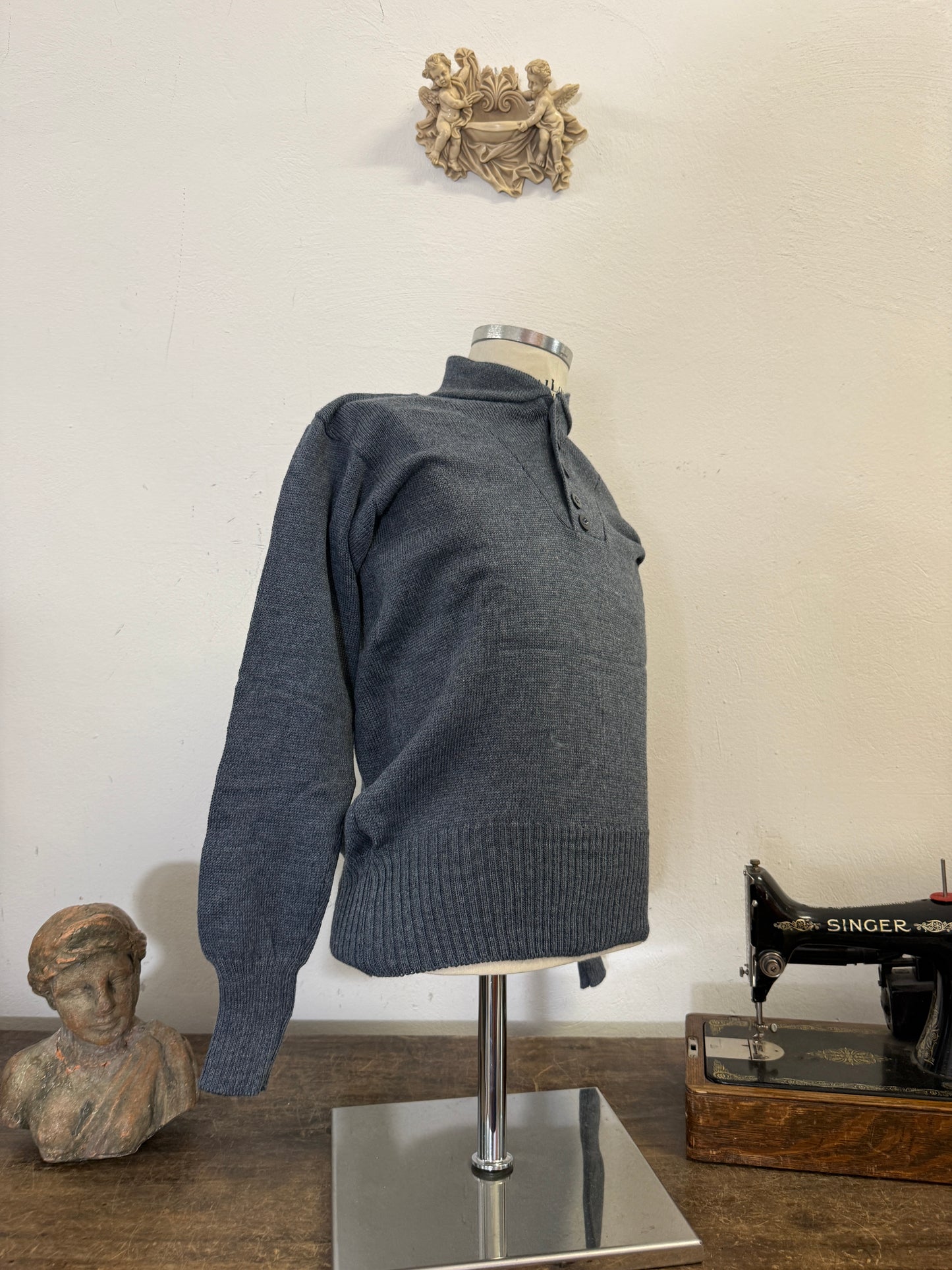 Vintage Sweater - Military Style “S”
