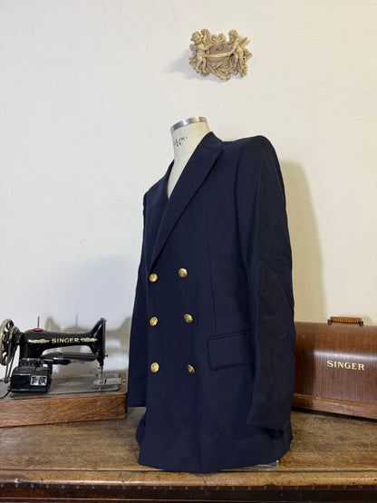 Vintage 90’s Italian Navy Double Breasted Jacket “XL”