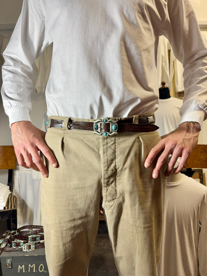 Western Concho Belt with Turquoise Accents